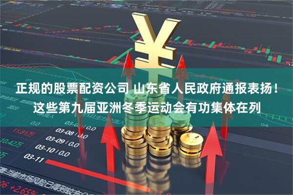 正规的股票配资公司 山东省人民政府通报表扬！这些第九届亚洲冬季运动会有功集体在列